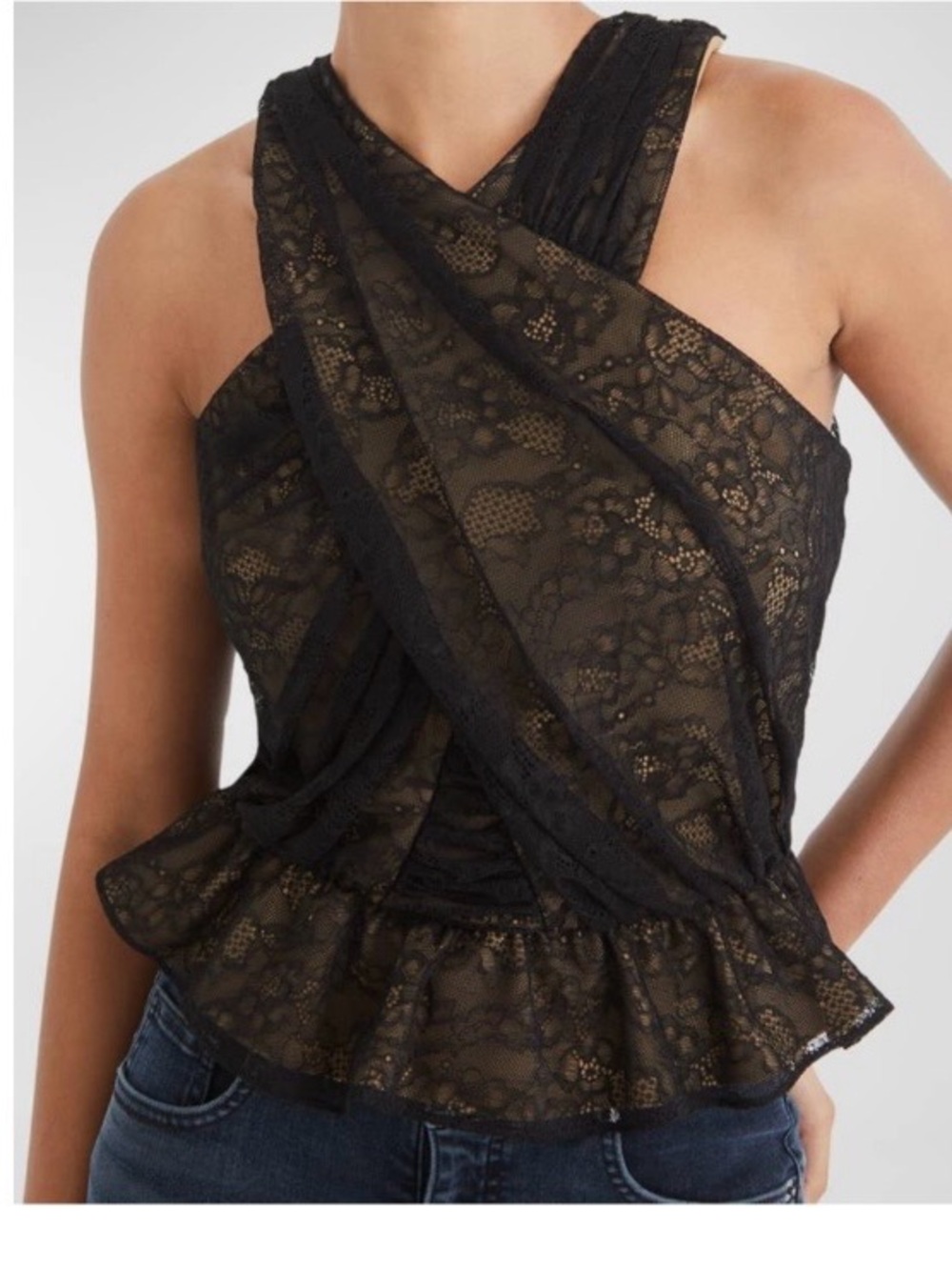 Veronica Beard Kailani Lace Top Sleeveless Blouse - Picture 1 of 10